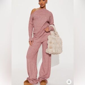 Fashion Nova Pant set - Dusty Rose, Size: Small